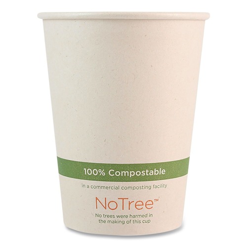 Cups | World Centric CUSU12 12 oz. NoTree Paper Hot Cups - Natural (1000/Carton) image number 0