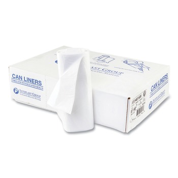 Inteplast Group S334016N 33 gal. 16 microns 33 in. x 40 in. High-Density Interleaved Commercial Can Liners - Clear (25 Bags/Roll, 10 Rolls/Carton)