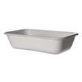 Food Containers & Lids | Eco-Products EP-SCRC32NFA 32 oz 4.71 in. x 7.01 in. x 1.04 in. Sugarcane Fiber WorldView Vanguard Rectangular Container - White (400/Carton) image number 1