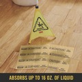 Sorbents | Rubbermaid Commercial FG425200YEL 16.5 in. x 20 in. 16 oz. Caution Wet Floor Over-the-Spill Pad (22 Sheets/Pack) image number 3