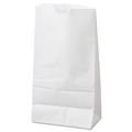 Grocery Bags | Ross & Wallace Paper Products 120306500PK/BL 5.88 in. x 3.63 in. x 11 in. #6 Size Grocery Paper Bags - White (500/Bundle) image number 5