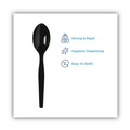 Disposable Spoons | Dixie SSS51 SmartStock Series-O 6 in. Mediumweight Plastic Cutlery Spoons Refill - Black (40/Pack, 24 Packs/Carton) image number 3