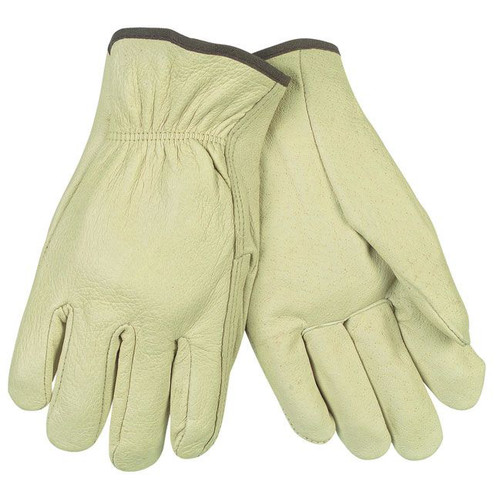 Work & Welding Gloves | MCR Safety M3400M Unlined Pigskin Driver Gloves - Medium, Cream (1-Dozen) image number 0
