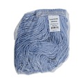 Mop Heads | Boardwalk BWK2024B #24 Cotton/Synthetic Fiber Cut-End Standard Mop Head - Blue (12/Carton) image number 2