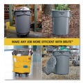 Indoor Waste Receptacles | Rubbermaid Commercial FG262000YEL 20 gal. Vented Round Plastic Brute Container - Yellow image number 6