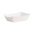 Food Containers & Lids | Boardwalk BWK30LAG050 0.5 lbs. Capacity Paper Food Baskets - Red/White (1000/Carton) image number 3