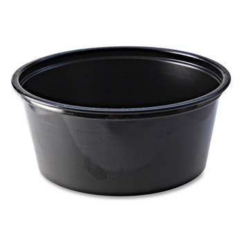 FOOD CONTAINERS PACKAGING | Fabri-Kal 000000000009505144 3.25 oz Portion Cups - Black (20/Carton)