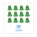 Mop Heads | Boardwalk BWK501GN 5 in. Headband Super Loop Cotton/Synthetic Fiber Wet Mop Head - Small, Green (12/Carton) image number 4