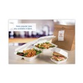 Food Containers & Lids | Dart 90HT1 9.01 in. x 9.4 in. x 3 in. Insulated Foam Hinged Lid Containers - White (2/Carton) image number 5