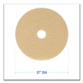 Floor Pads-Cleaning, Buffing & Polishing | Boardwalk 7000126614 27 in. Diameter Burnishing Floor Pads - Tan (5/Carton) image number 3