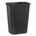 Indoor Waste Receptacles | Rubbermaid Commercial FG295700BLA 10.25-Gallon Rectangular Deskside Wastebasket - Black image number 0