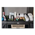 Carts | Rubbermaid Commercial 2124078 18.75 in. x 3.62 in. 11-Section Amenity Organizer for all Rubbermaid Commercial Full-Size and Compact Housekeeping Carts - Black image number 3