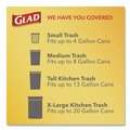 Drawstring & Kitchen Bags | Glad 78812 OdorShield 8 in. x 18 in. 4 Gallon Tie-Flap Quick-Tie Small Trash Bags - White Febreze Fresh Clean Scent (156/Carton) image number 5