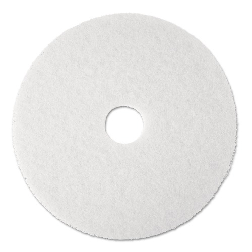 Floor Pads-Cleaning, Buffing & Polishing | 3M 4100-20 20 in. Low-Speed Super Polishing Floor Pads - White (5/Carton) image number 0