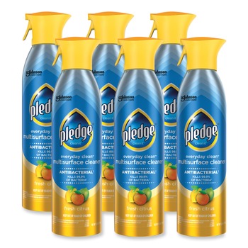 ALL PURPOSE CLEANERS AND DEGREASERS | Pledge 307951 9.7-Ounce Multi-Surface Antibacterial Everyday Cleaner Spray (6/Carton)