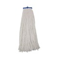 Mop Heads | Boardwalk BWK732R 32 oz. Economical Lie-Flat Rayon Fiber Mop Head - White (12/Carton) image number 2