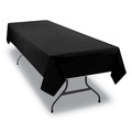 Table Covers & Skirts | Tablemate 549-BK 54 in. x 108 in. Table Set Heavyweight Plastic Rectangular Table Covers - Black (6/Pack) image number 5