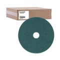 Floor Pads-Stripping | Boardwalk BWK4019GRE 19 in. Diameter Heavy-Duty Scrubbing Floor Pads - Green (5/Carton) image number 0