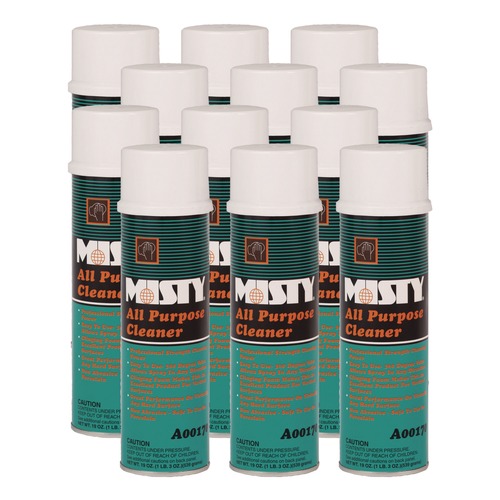 All Purpose Cleaners & Degreasers | Misty 1001592 19 oz. Aerosol Spray All-Purpose Cleaner - Mint Scent (12/Carton) image number 0