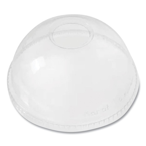 Cup Lids | Karat C-KDL626 12 oz. to 24 oz. Cold Cup Dome PET Plastic Lids - Clear (1000/Carton) image number 0