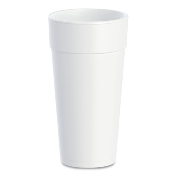 Dart 24J16 24 oz. Hot/Cold Foam Drink Cups - White (500/Carton)