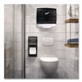 Toilet Seat Cover Dispensers | Scott 09506 17.5 in. x 2.25 in. x 13.25 in. Personal Seat Cover Dispenser - Black image number 4