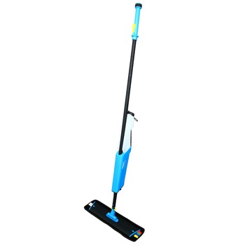 Impact T0022-01 Mopster 2.0 16.25 in. x 3.25 in. Blue Microfiber Head 57 in. Black Aluminum Handle Microfiber Bucketless Mop