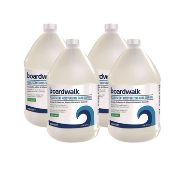 SOAP REFILLS | Boardwalk 601200-41ESSN 1 Gallon Pearlescent Moisturizing Liquid Hand Soap Refill - Aloe Scent (4/Carton)