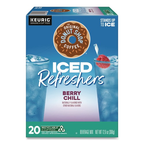 Coffee - Caffeinated | The Original Donut Shop 5000384762 ICED Refreshers K-Cup Pods - Berry Chill (20/Box) image number 0