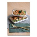 Food Containers & Lids | Eco-Products EP-SCRC16LID WorldView 7.5 in. x 5 in. x 1.6 in. Plastic 100 Percent Recycled Content Lid - Clear (400/Carton) image number 1