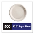 Plates | Chinet 25776 PaperPro 10-1/2 in. Diameter Plate Naturals Fiber Dinnerware - Natural (500/Carton) image number 2