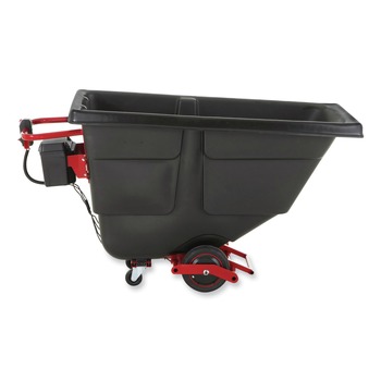 TILT TRUCKS | Rubbermaid Commercial 2173662 202 gal 1000 lb Capacity Plastic Motorized Roto Tilt Truck - Black