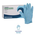 Janitorial Disposable & Single Use Gloves | Boardwalk 382XLBXA 5 mil Disposable Examination Nitrile Gloves - X-Large, Blue (100/Box) image number 3
