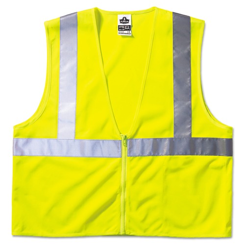 Clothing Protection | Ergodyne 21055 GloWear 8210Z Class 2 Polyester Mesh Economy Vest - Large to X-Large/Lime image number 0