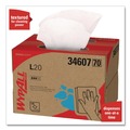 Cleaning Cloths & Wipes | WypAll 34607 176/Box L20 Brag Box Wipers - White image number 4
