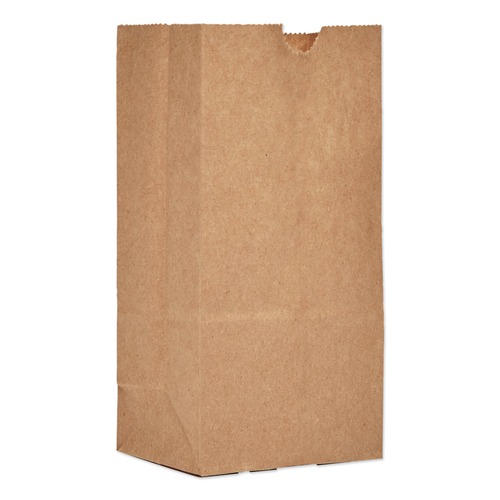 Grocery Bags | Ross & Wallace Paper Products 100301500PK/BL 3.5 in. x 2.25 in. x 6.63 in. #1 Size Grocery Paper Bags - Kraft (500/Bundle) image number 0