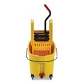 Buckets & Wringers | Rubbermaid Commercial FG757688YEL 44 qt. WaveBrake 2.0 Down-Press Plastic Bucket/Wringer Combos - Yellow image number 1