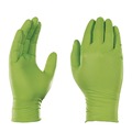 Food Service Disposable & Single Use Gloves | Ammex GWGN44100 8 mil Heavy-Duty Industrial Powder-Free Nitrile Gloves - Medium, Green (1000/Carton) image number 1