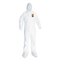 Hand Sanitizing Wipes | Ansell KCC49127 A20 Elastic-Back, Hood and Boots Breathable Particle Protection Coveralls - Quadruple Extra Large, White (20/Carton) image number 3