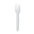 Disposable Forks | Dixie FM217 Heavy Mediumweight Plastic Fork - White (1000/Carton) image number 1