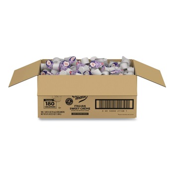 Coffee-Mate 12222222 0.38 oz Mini Cups Bulk Liquid Coffee Creamer - Italian Sweet Cream (180/Carton)
