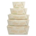 Food Containers & Lids | World Centric TO-NT-2 6.2 in. x 8.5 in. x 1.85 in. 50 oz. Sugarcane No Tree Folded Takeout Containers - Natural (200/Carton) image number 1