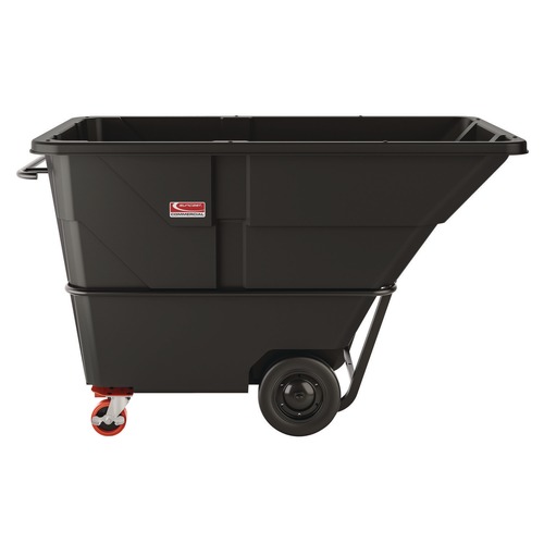 Carts & Trucks | Suncast Commercial RMTTHD200 2 cu. Yd. 2,300 lbs. Capacity Forkliftable Frame Heavy Duty Tilt Truck - Black/Red image number 0