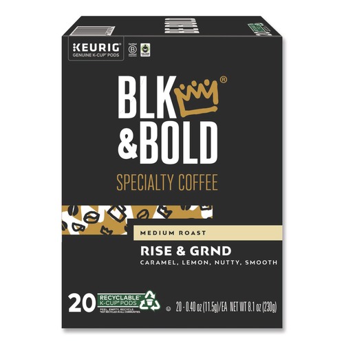 Coffee - Caffeinated | BLK & Bold 5000372407 Rise and GRND 0.41 oz. K-Cups (20/Box) image number 0