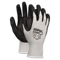 Work & Welding Gloves | MCR Safety 9673L Economy Foam Nitrile Gloves - Large, Gray/Black (1 Dozen) image number 1