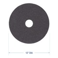 Floor Pads-Stripping | Boardwalk BWK4012BLA 12 in. Diameter Stripping Floor Pads - Black (5/Carton) image number 2