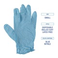 Janitorial Disposable & Single Use Gloves | Boardwalk 382XSBXA 9.5 in. Long 5 mil. Thick Powder-Free Disposable Examination Nitrile Gloves - X-Small Blue (100/Box) image number 5