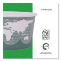 Food Containers & Lids | Eco-Products EP-BSC12-WA 4.05 in. x 2.5 in. 12 oz. World Art Renewable and Compostable Paper Food Container - Green (500/Carton) image number 7