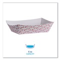 Food Containers & Lids | Boardwalk BWK30LAG040 3.78 in. x 4.3 in. x 1.08 in. 6 oz. Capacity Paper Food Baskets - Red/White (1000/Carton) image number 7