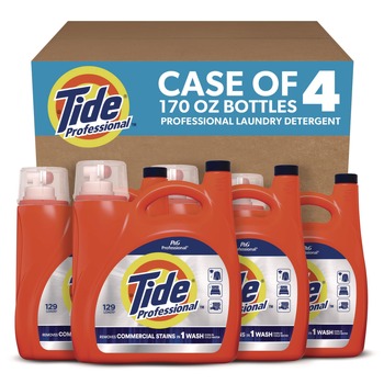 LAUNDRY DETERGENTS | Tide Professional 80782107 170 oz Commercial HE Liquid Laundry Detergent (4/Carton)